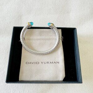 David Yurman Cable Classics Blue Topaz Bracelet 7mm